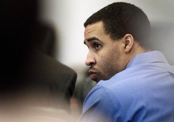 Casey Brezik looks on during a hearing Monday, June 10, 2013 in Kansas City, Mo. A Jackson County judge on Monday sentenced Brezik, 25, to 12 years in prison for the attacks on Al Dimmitt and another Metropolitan Community College official just before a scheduled appearance at the school s Penn Valley campus by Missouri Gov. Jay Nixon. (AP Photo/The Kansas City Star, Keith Myers)