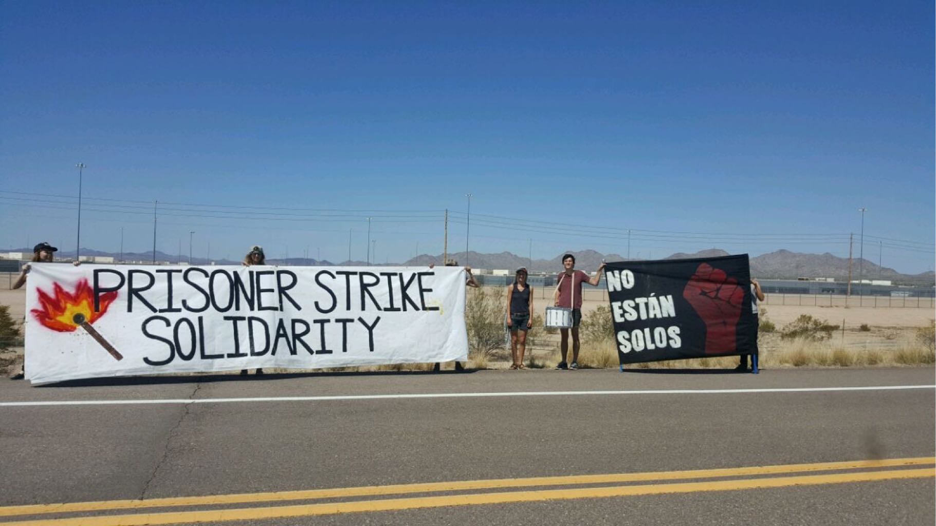 Rally outside of ASPC Lewis near Buckeye, AZ