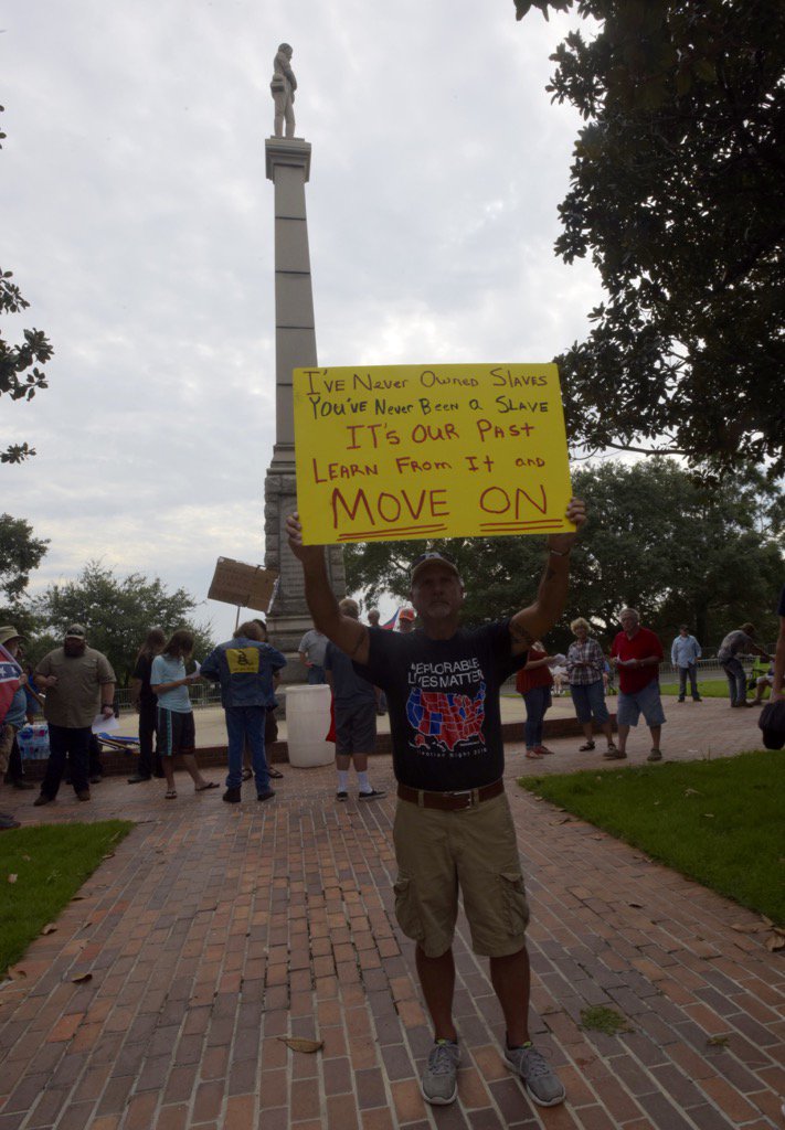 rally in front of Lee Square in Pensacola, 8.26.2017