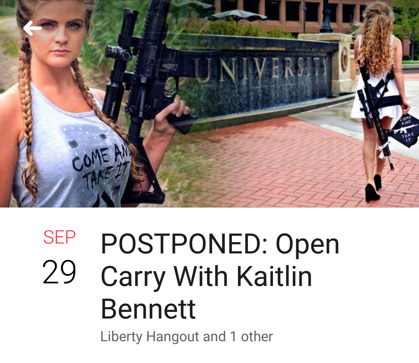 Online statements show "open carry" activist Kaitlin Bennett is g...