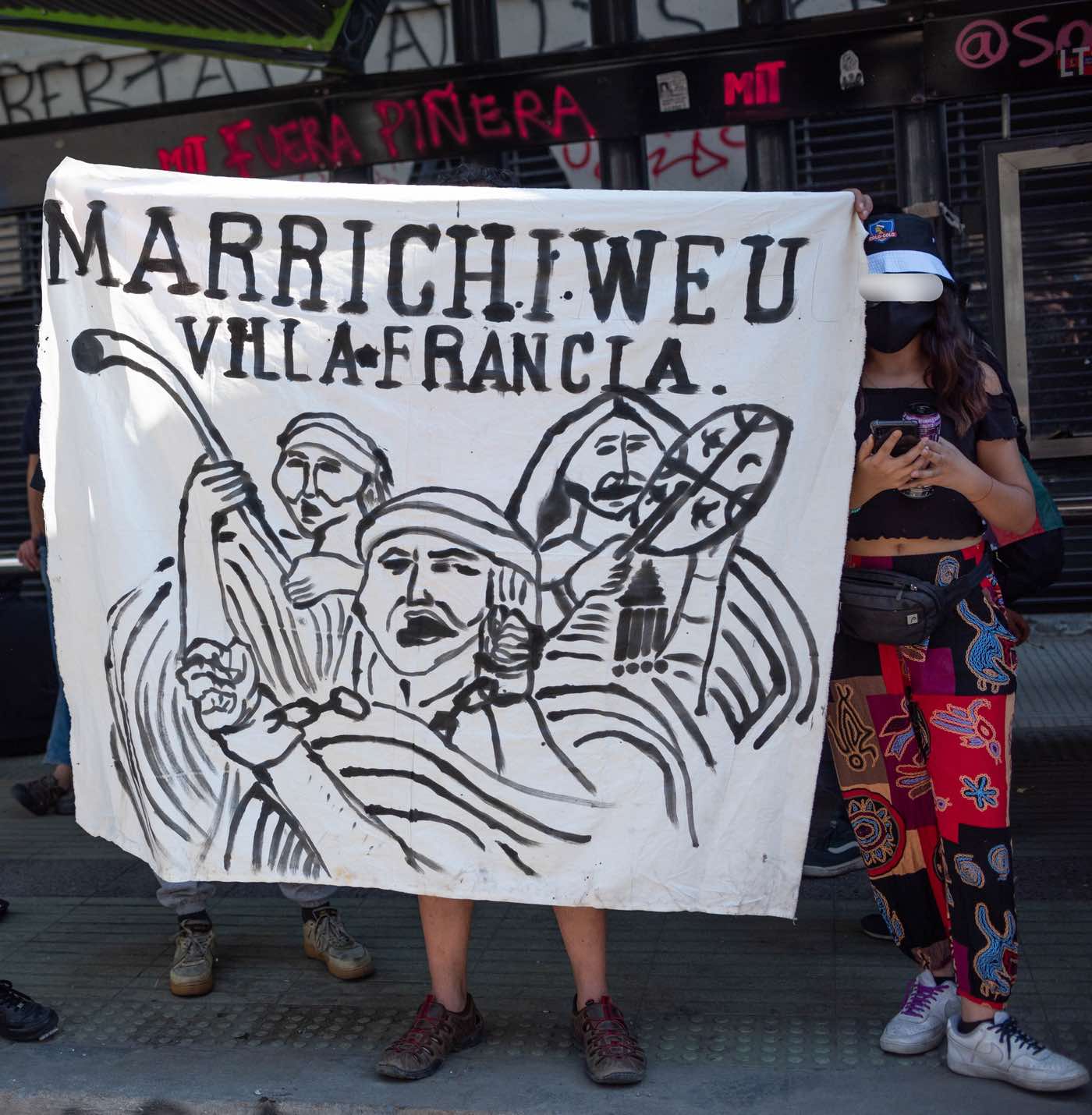 Mapuche Banner -- "Ten Times We Will Win"